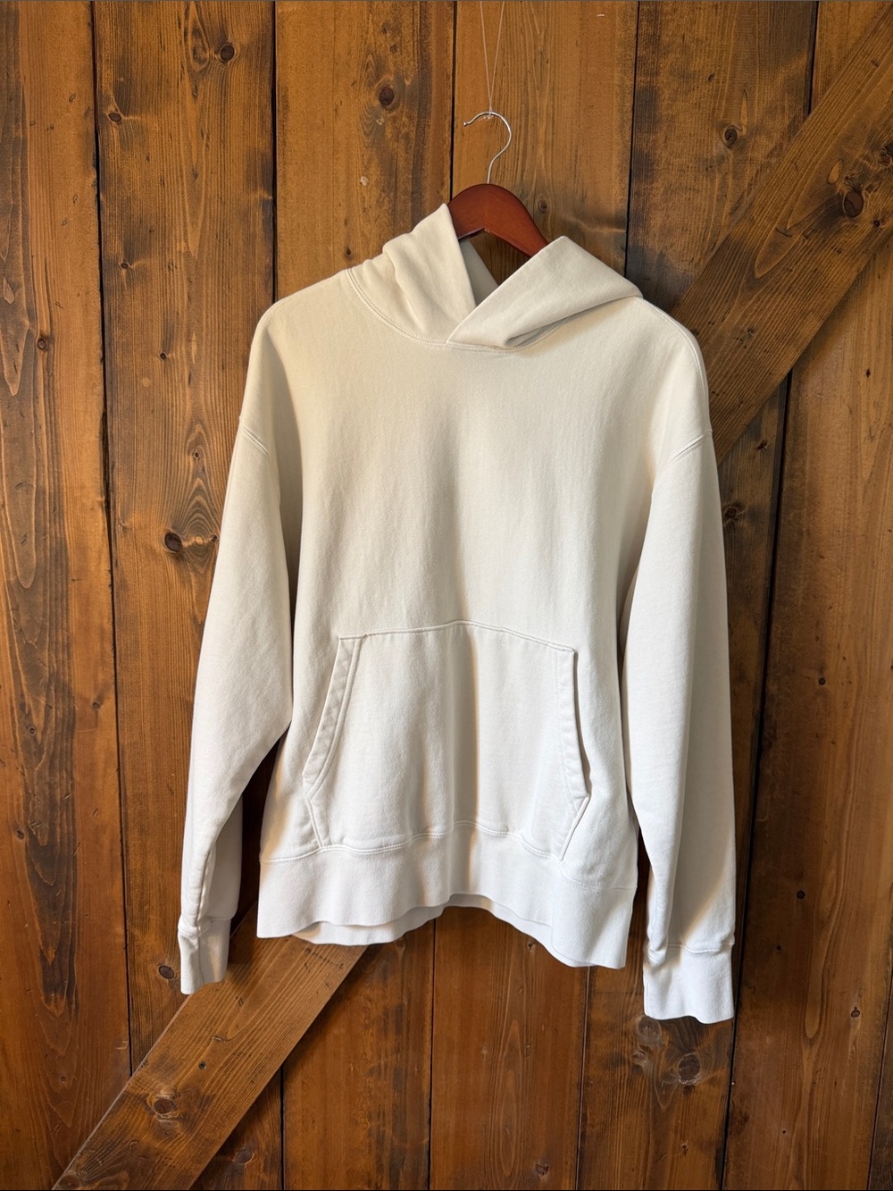 American Eagle Outfitters Cream Men's Hoodie